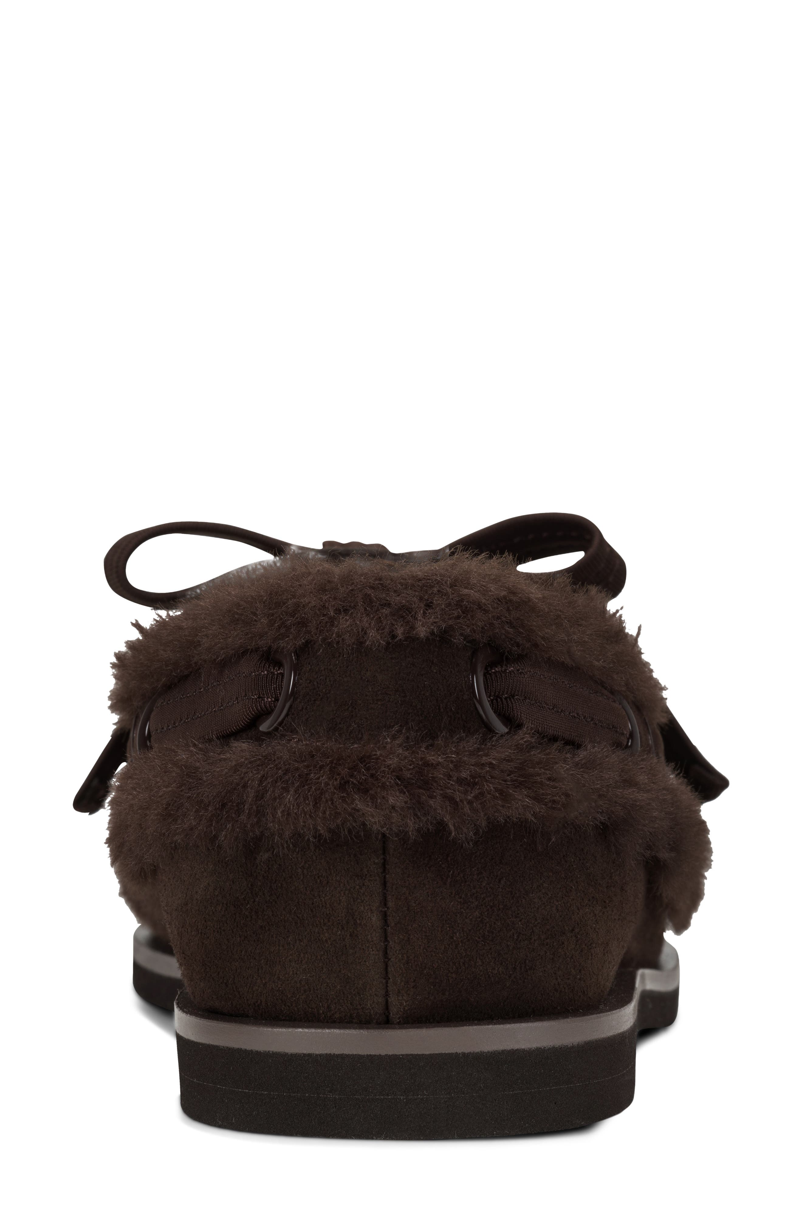 Gail Faux Fur Lined Boat Shoe, Alternate, color, CANYON BROWN