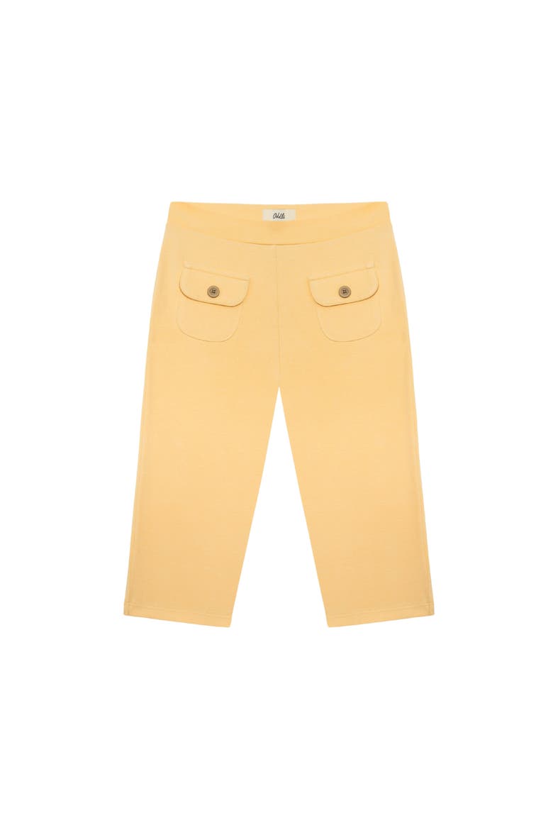 Button Capris, Main, color, Yellow