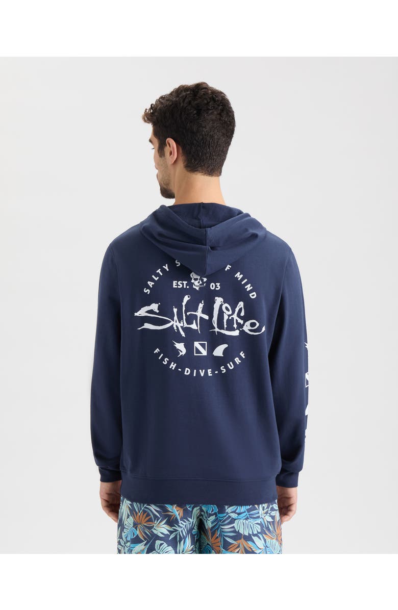 Salt Life Iconic Badge Hoodie, Alternate, color, Navy
