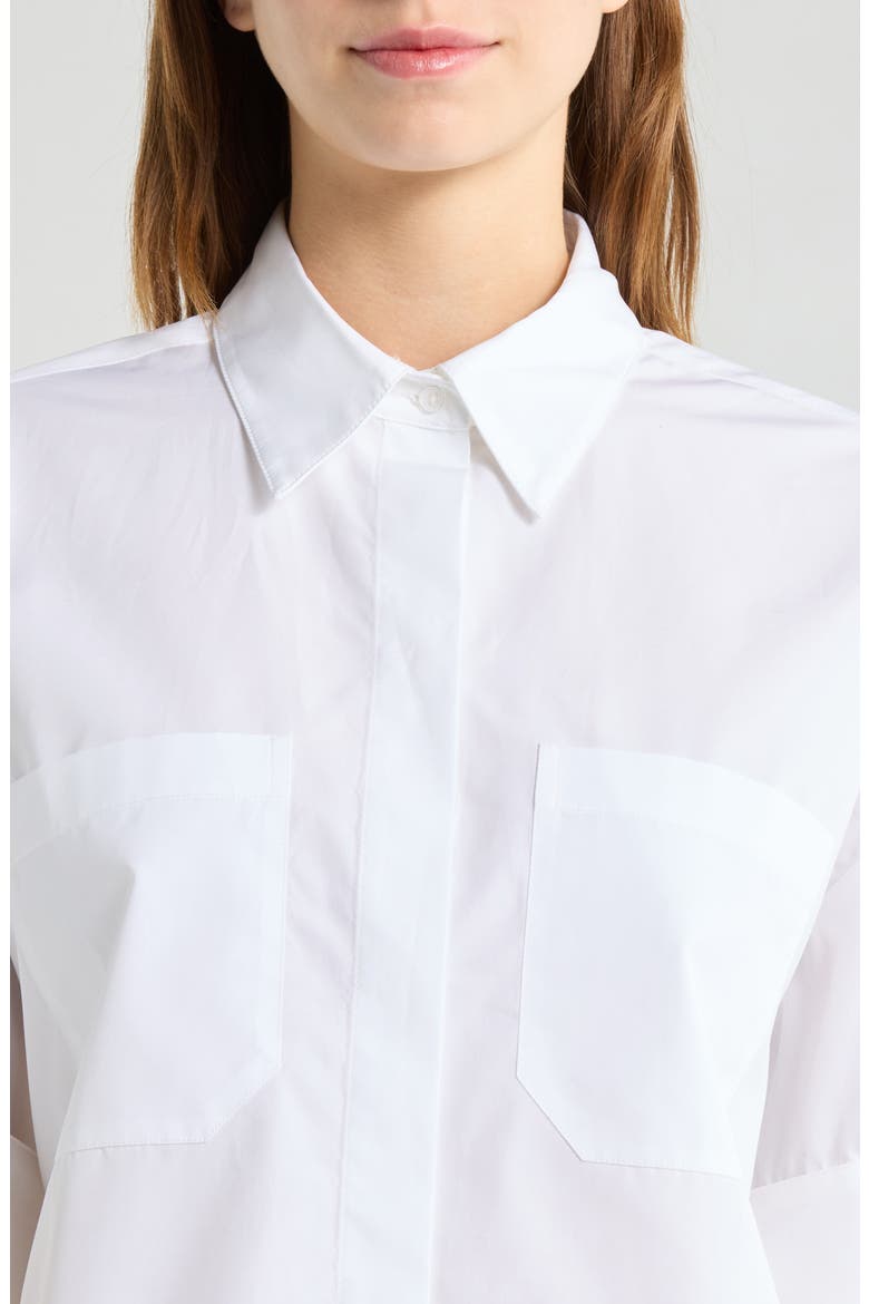 My Newest Mistake Button-Up Shirt, Alternate, color, WHITE