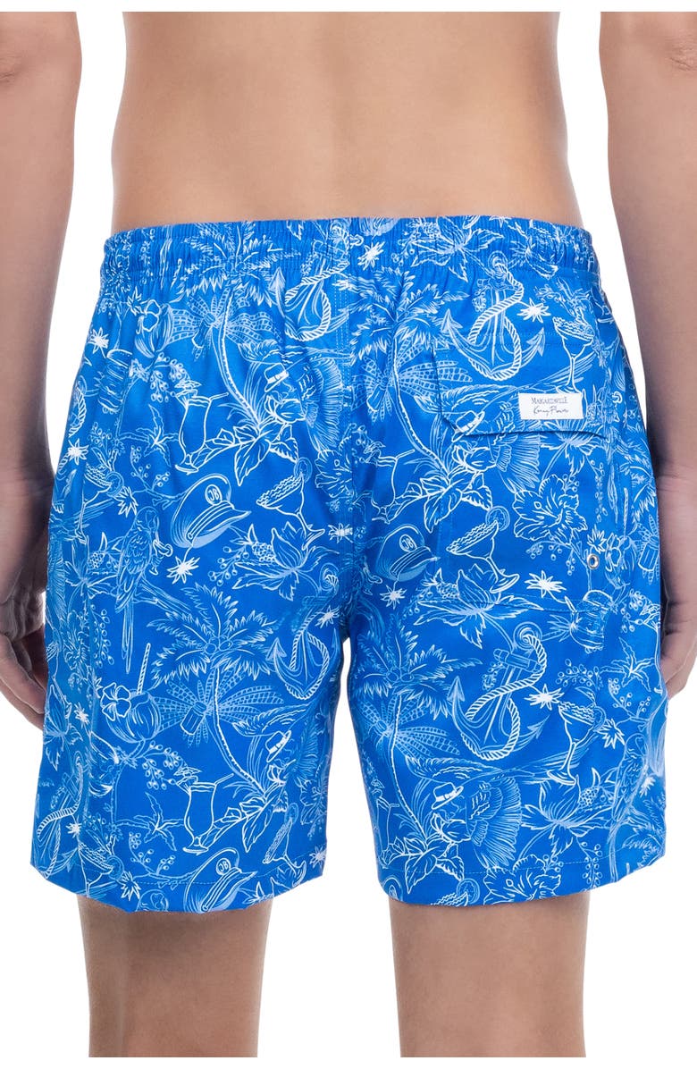 Kenny Flowers The Margaritaville Ode to Jimmy Swim Trunks, Alternate, color, Blue