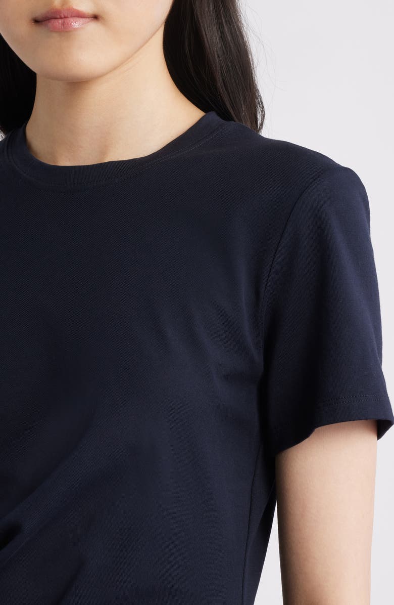 FRAME The Twist Organic Cotton Midi T-Shirt Dress, Alternate, color, Navy