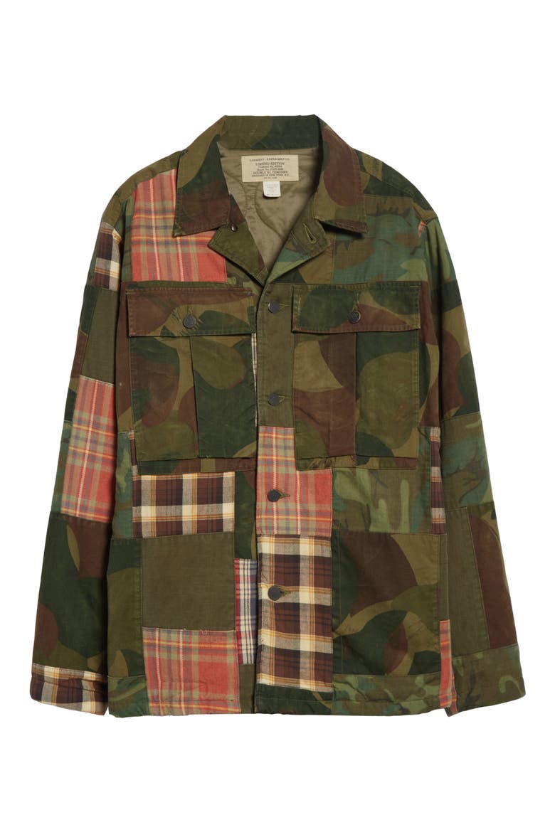 Padded Patchwork Overshirt (Limited Edition), Alternate, color, CAMO/ PLAID PATCHWORK