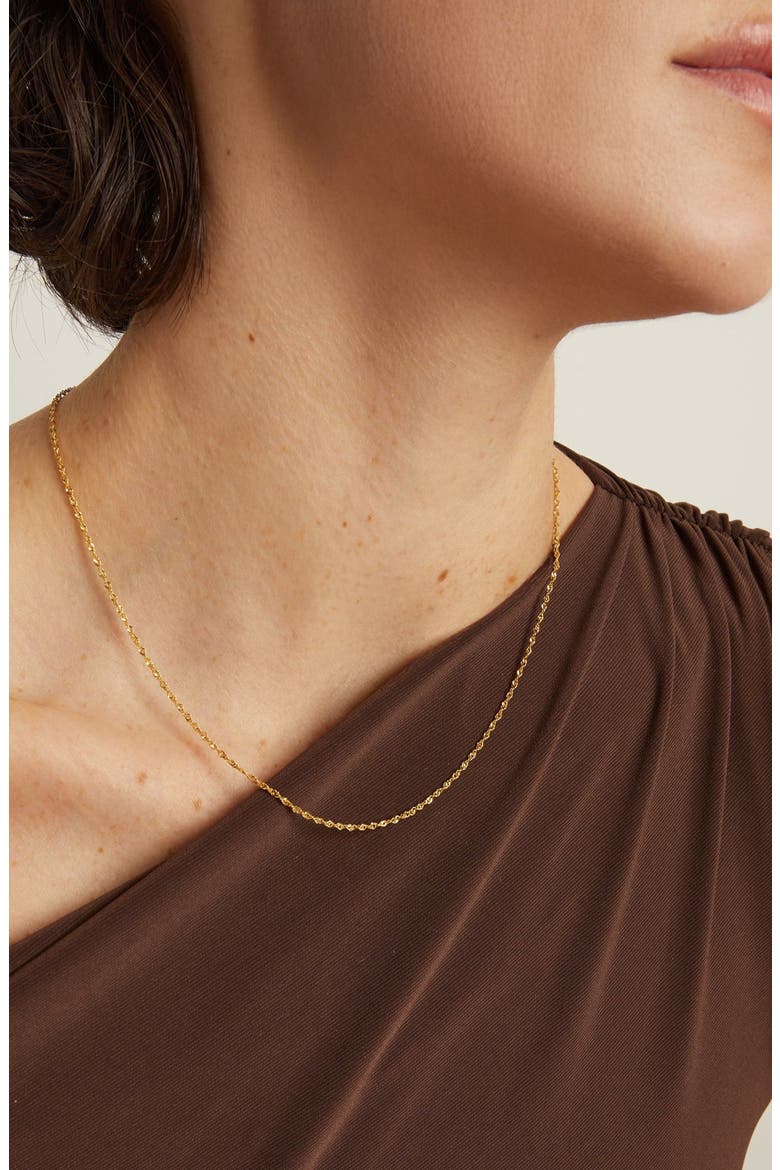 Barely There Chain Necklace, Alternate, color, Yellow