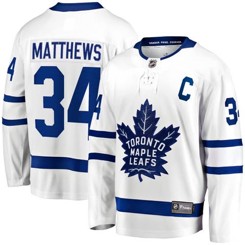 Men's Fanatics Auston Matthews White Toronto Maple Leafs "C" Premier Breakaway Player Jersey
