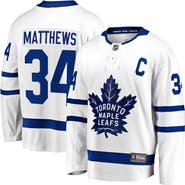 FANATICS Men's Fanatics Auston Matthews White Toronto Maple Leafs "C" Premier Breakaway Player Jersey