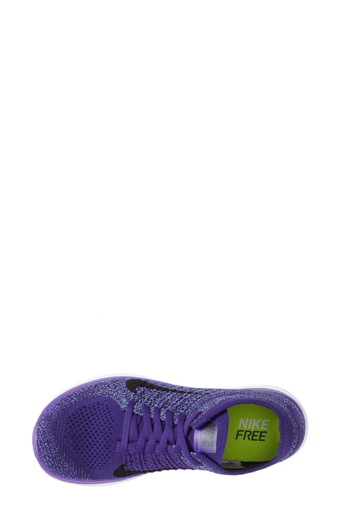 'Free 4.0 Flyknit' Running Shoe, Alternate, color, GRAPE/ BLACK