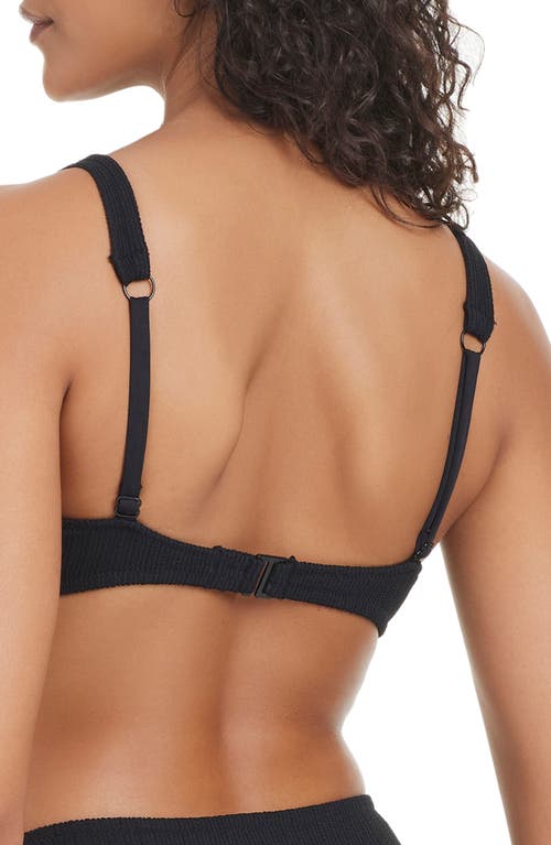 Sanctuary Textured Underwire Bikini Top In Black