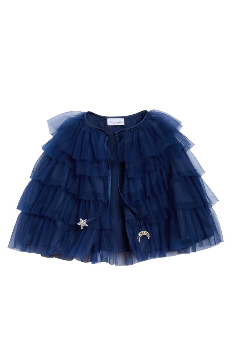 She's a Star Bustle Skirt & Cape for Girls, Alternate, color, Navy
