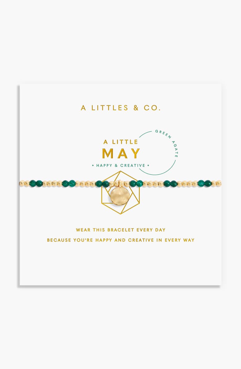 A Littles & Co Birthstone A Little May Bracelet in Gold-Tone Plating, Alternate, color, Metallic Gold