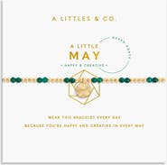 A Littles & Co Birthstone A Little Bracelet in Gold-Tone Plating