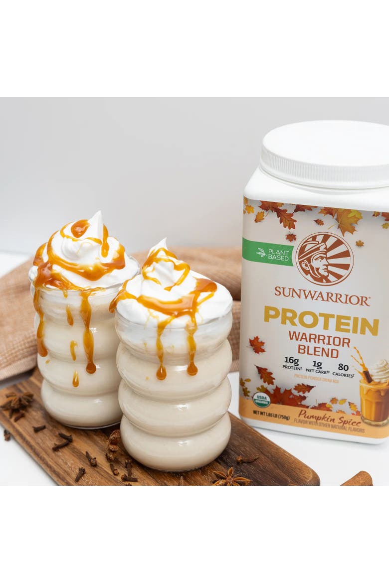Organic Warrior Blend Pumpkin Spice Protein Powder, 750g Tub, Alternate, color, No Color