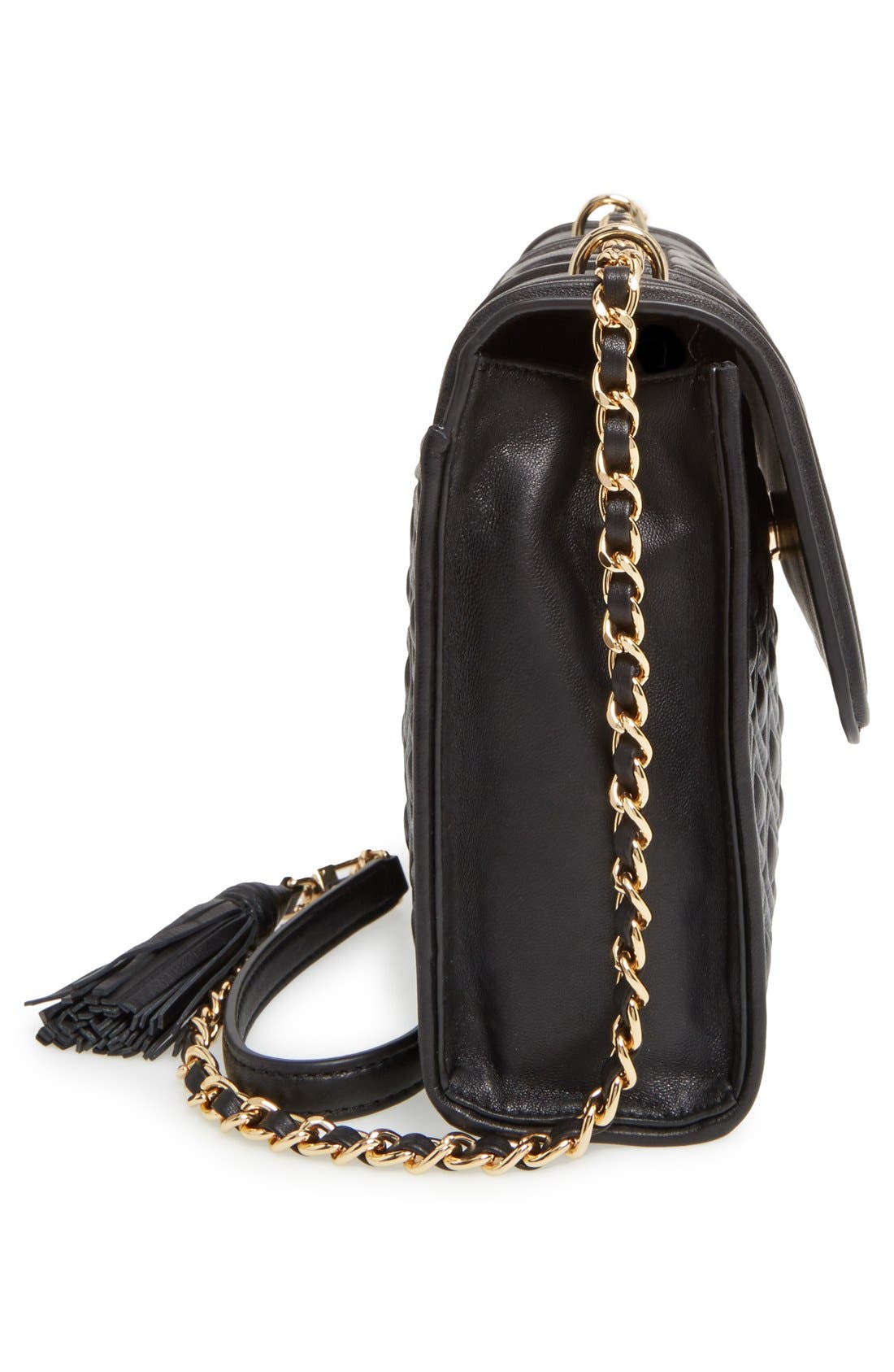 'Fleming' Convertible Shoulder Bag, Alternate, color, BLACK