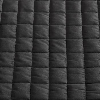 Black Quilted Velvet Comforter Set