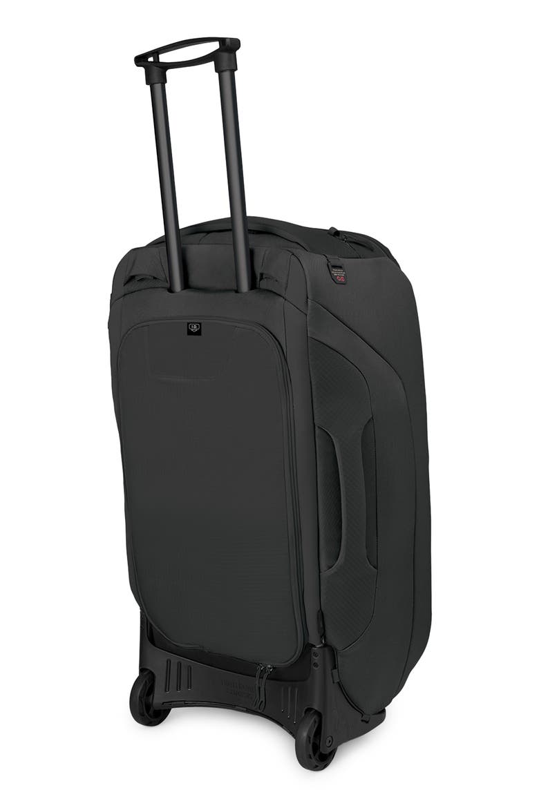 Sojourn 28-Inch 80-Liter Wheeled Recycled Nylon Travel Pack, Alternate, color, BLACK