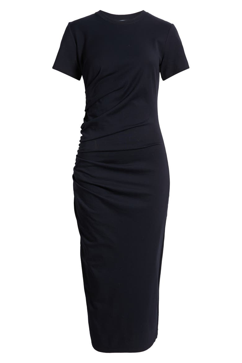 solid twisted design shirt dress Helmut Lang Twisted Shirt Dress | Black | Size S