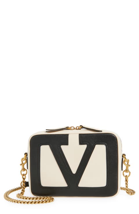 ショルダーバッグ・ポシェット VALENTINO Woman Crossbody bags Black 6W2B0R01MIC 0NO VALENTINO GARAVANI Black Leather Rockstud Crossbody Bag