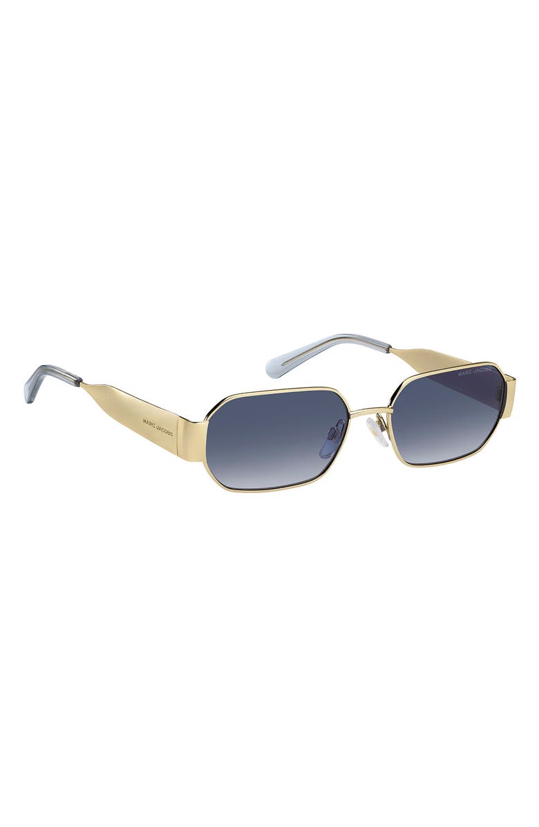 Marc Jacobs 56mm Square Sunglasses, Alternate, color, Gold Blue/ Dark Blue