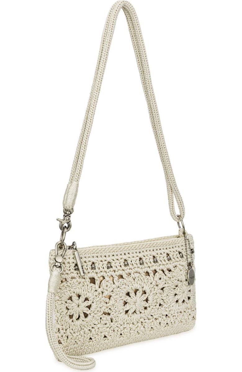 The Sak Vita Hand Crochet Crossbody Wristlet, Alternate, color, Natural Medallion
