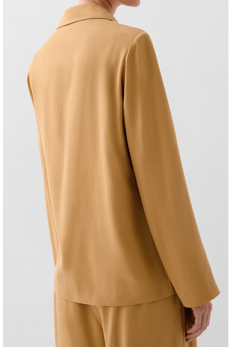 Tencel Belt Blazer, Alternate, color, Beige