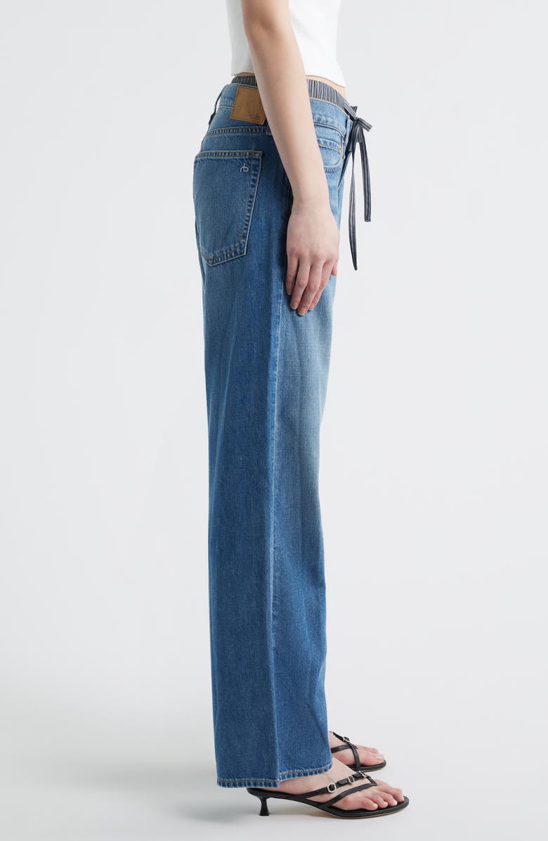 rag & bone Featherweight Saige Boxer Relaxed Straight Leg Jeans, Alternate, color, Miler Stripe