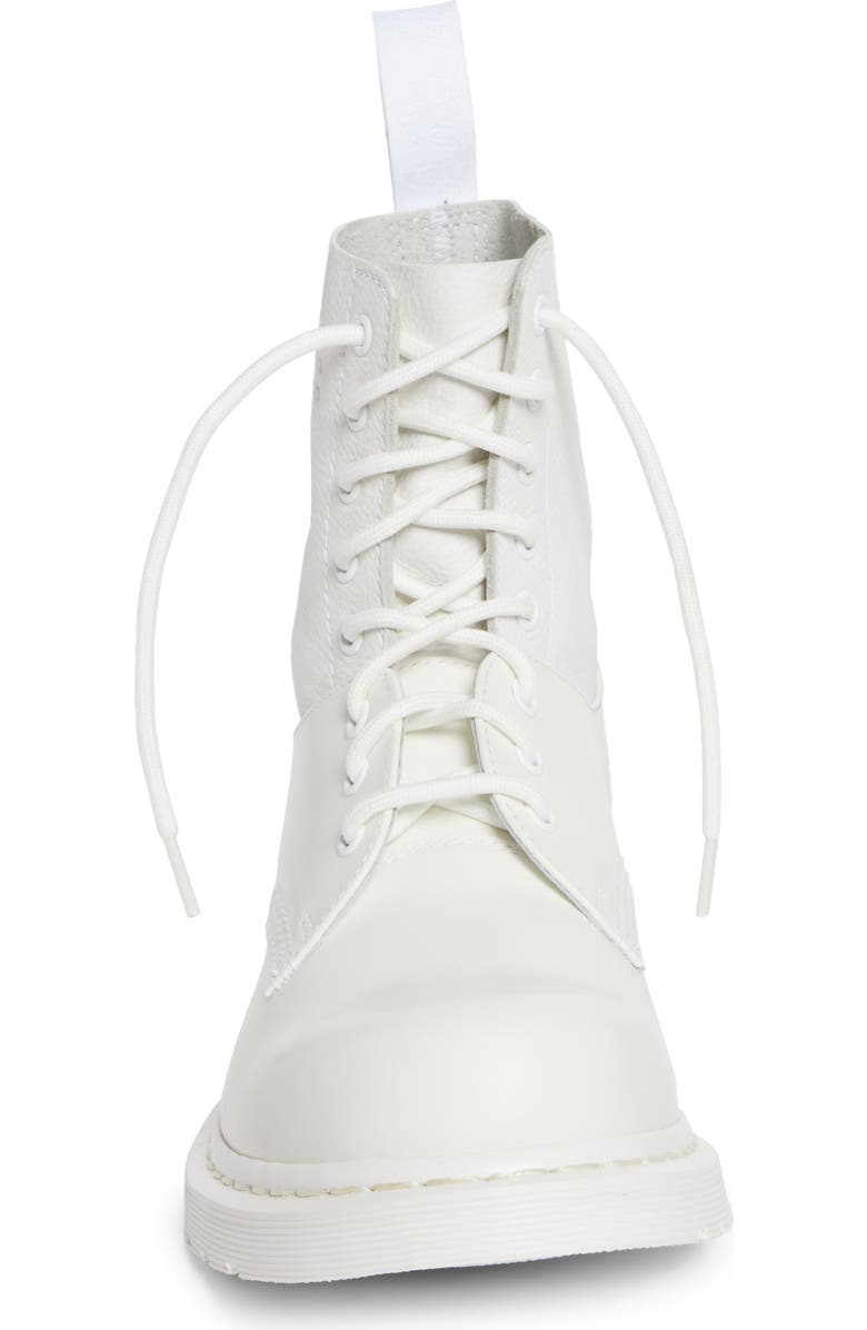 MM6 Maison Margiela x Dr. Martens 1460 Lace-Up Boot, Alternate, color, Vintage Smooth/ White Virginia