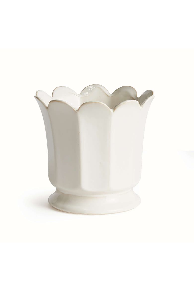 Maline Footed  Pot, Main, color, White