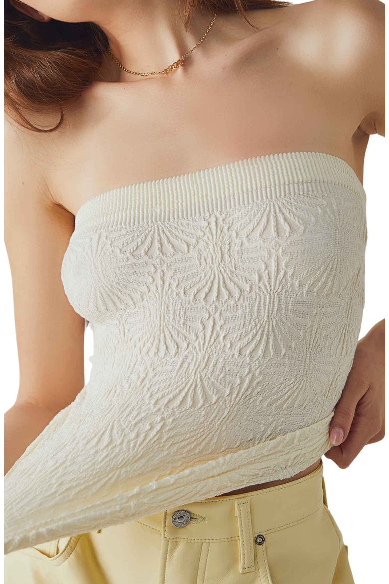 Love Letter Jacquard Tube Top, Alternate, color, IVORY