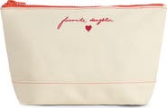Favorite Daughter Valentine's Day Embroidered Canvas Pouch