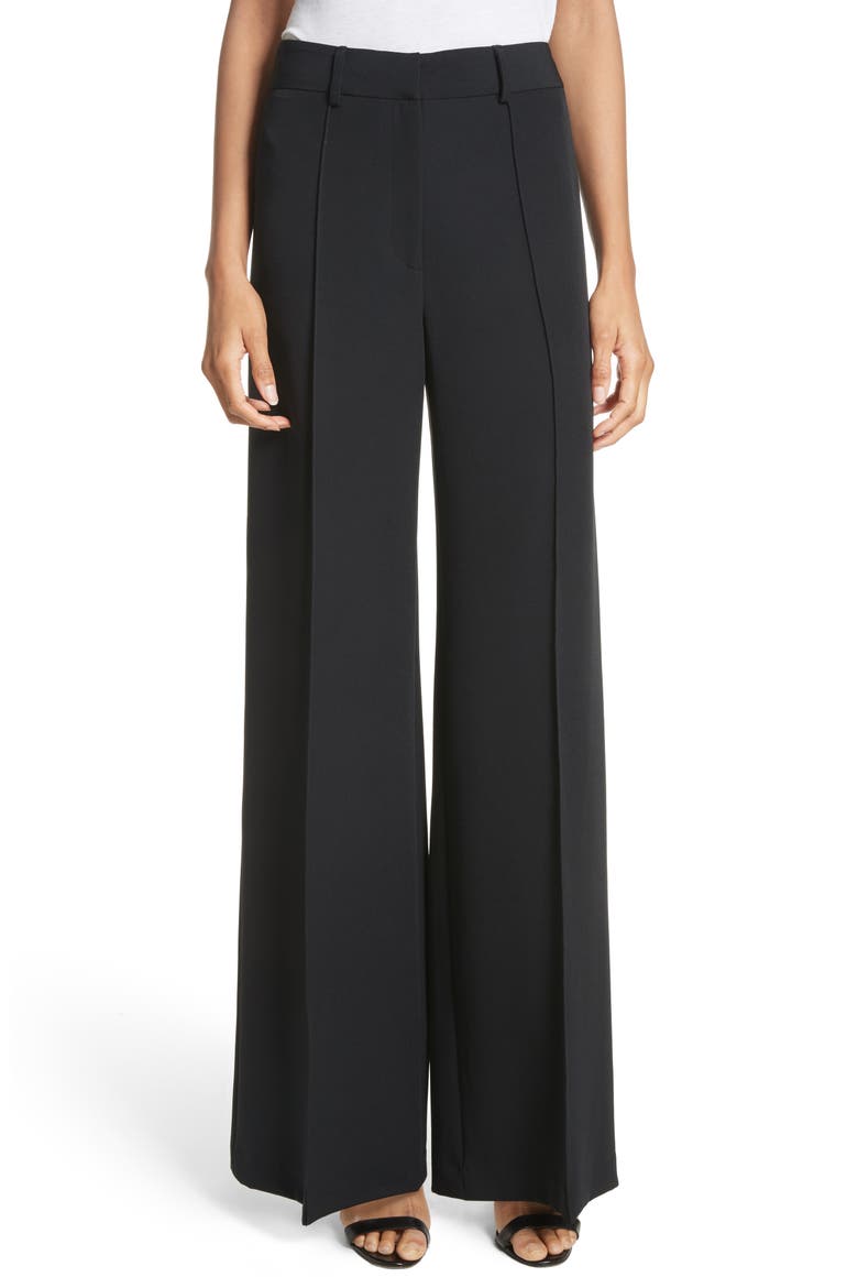 'Hayden' Wide Leg Trousers, Main, color, BLACK