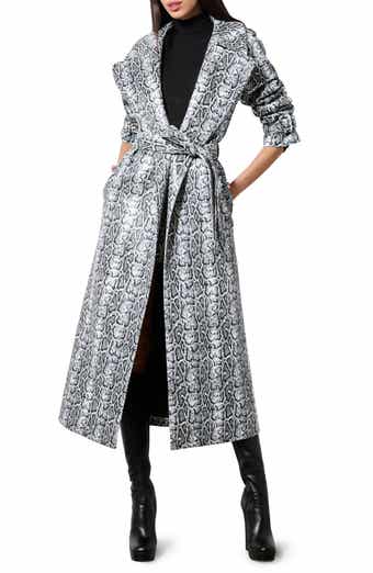 Alice + Olivia Jarret Snakeskin Print Coat