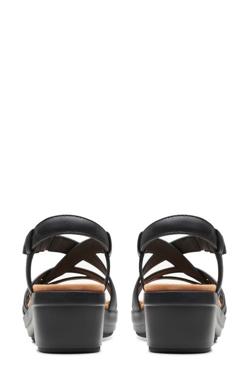 Clarks Tuleah May Leather Sandal In Black