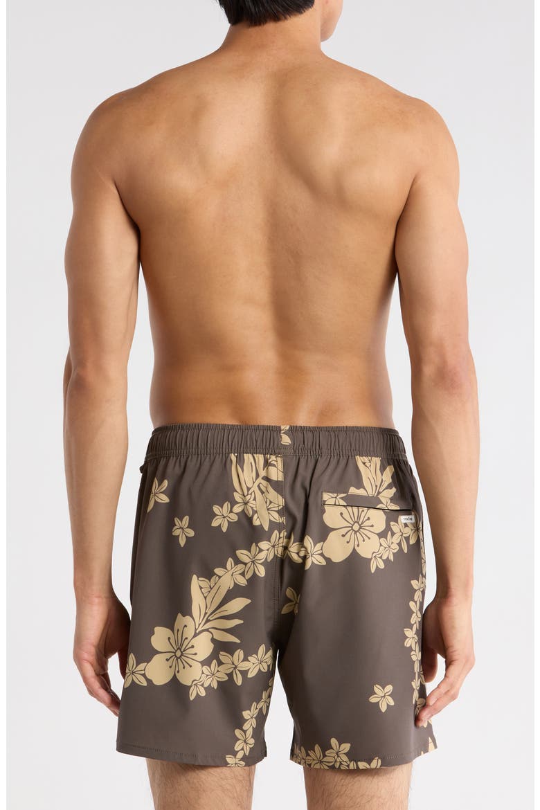 Printed Day Board Shorts, Alternate, color, BARK
