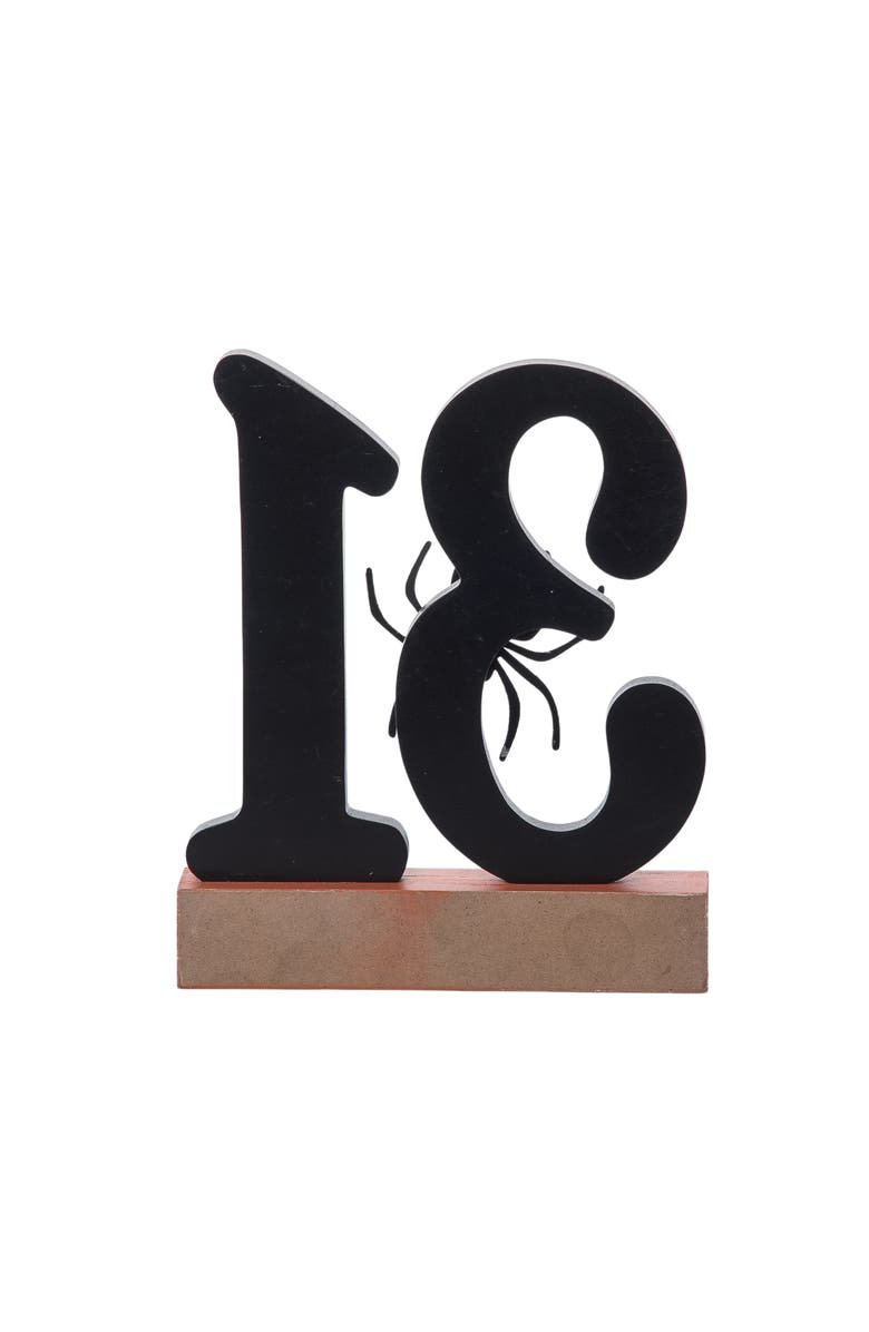 Transpac MDF October 31st Decor Freestanding Tabletop Signs Wood Fall, Alternate, color, Black