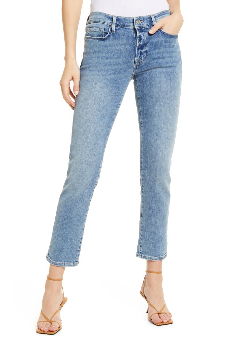 Le Garcon Ankle Slim Boyfriend Jeans, Main, color, JADITE