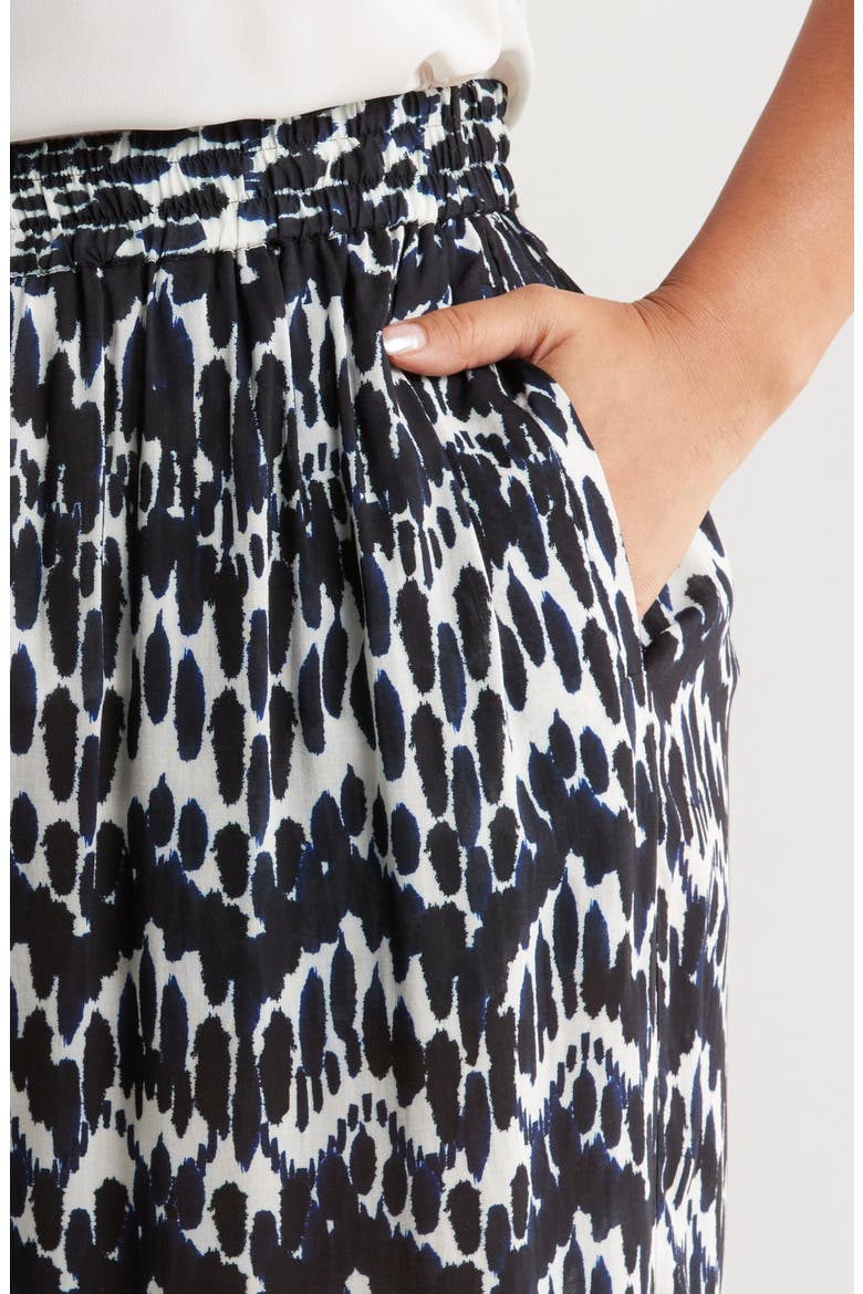 Verbena Wide Leg Voile Pants, Alternate, color, NAVY PAINT PRINT