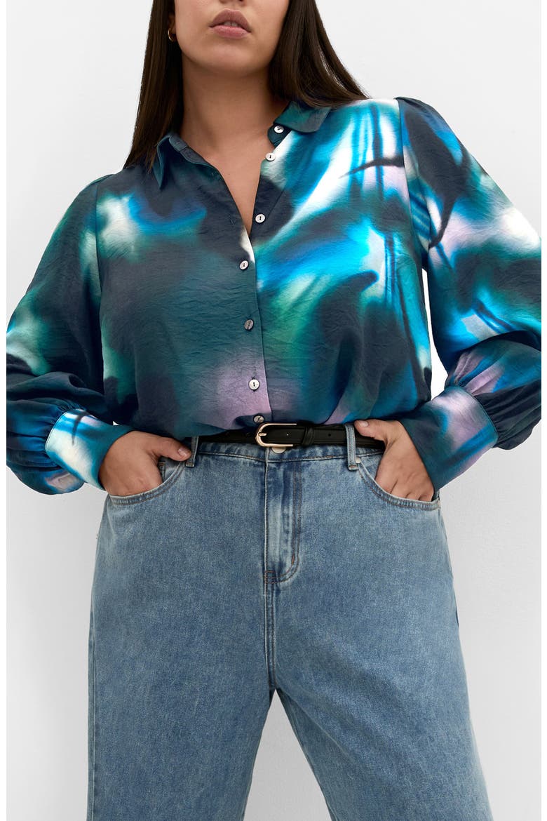 Hayely Long Sleeve Woven Shirt, Main, color, HAZE BLOOM