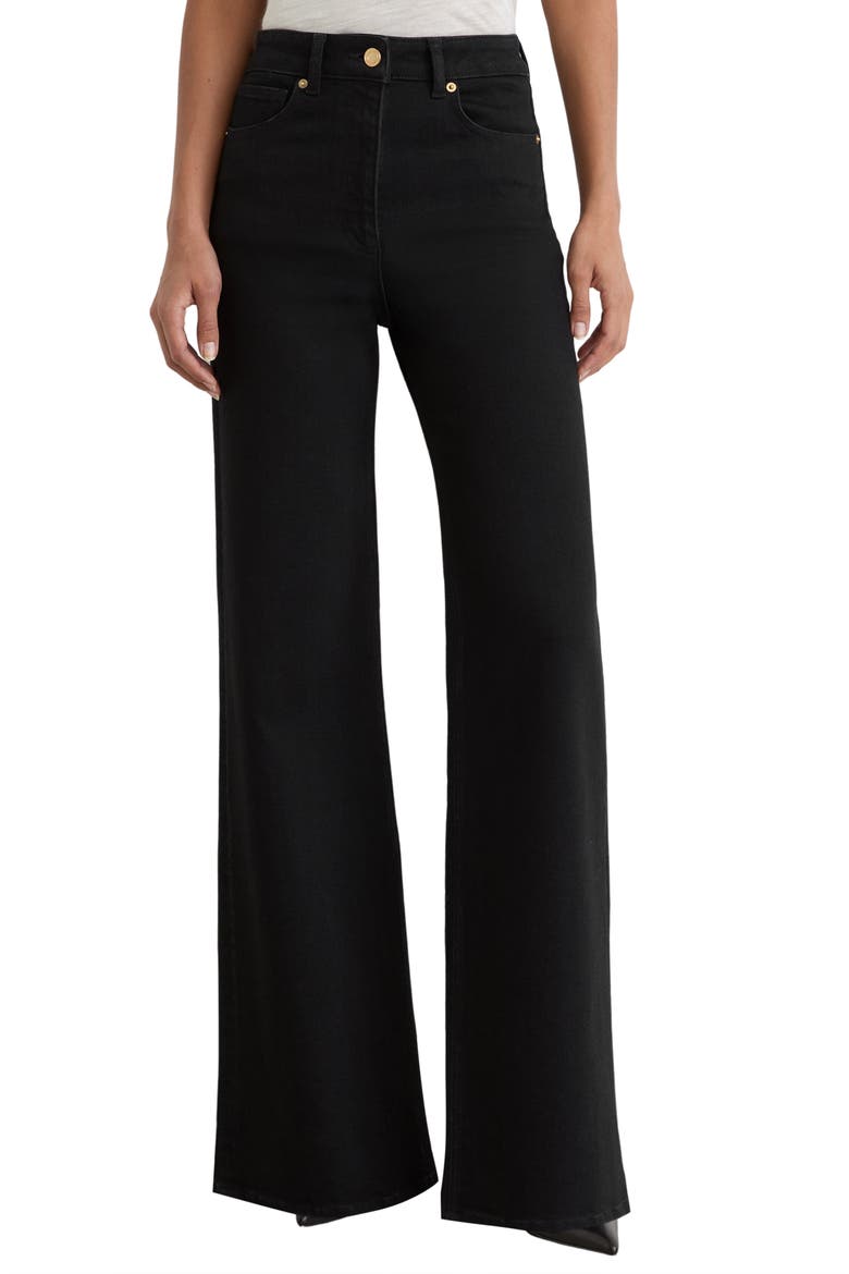 Jas High Waist Wide Leg Jeans, Main, color, BLACK