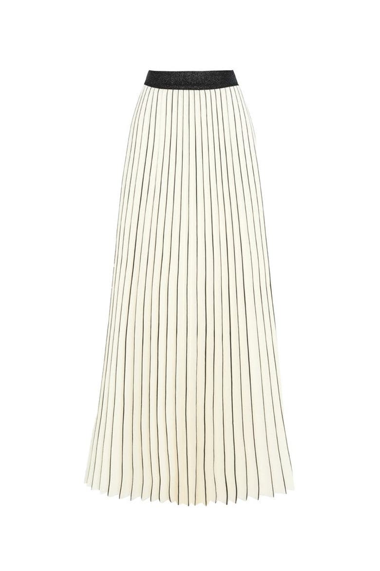 Arella Painted Midi Skirt, Alternate, color, Ecru