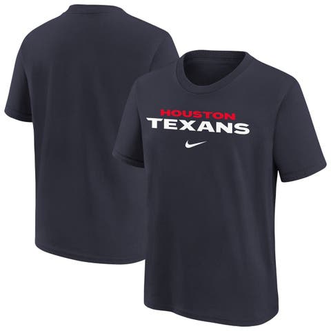 Youth Nike Navy Houston Texans Team Wordmark T-Shirt