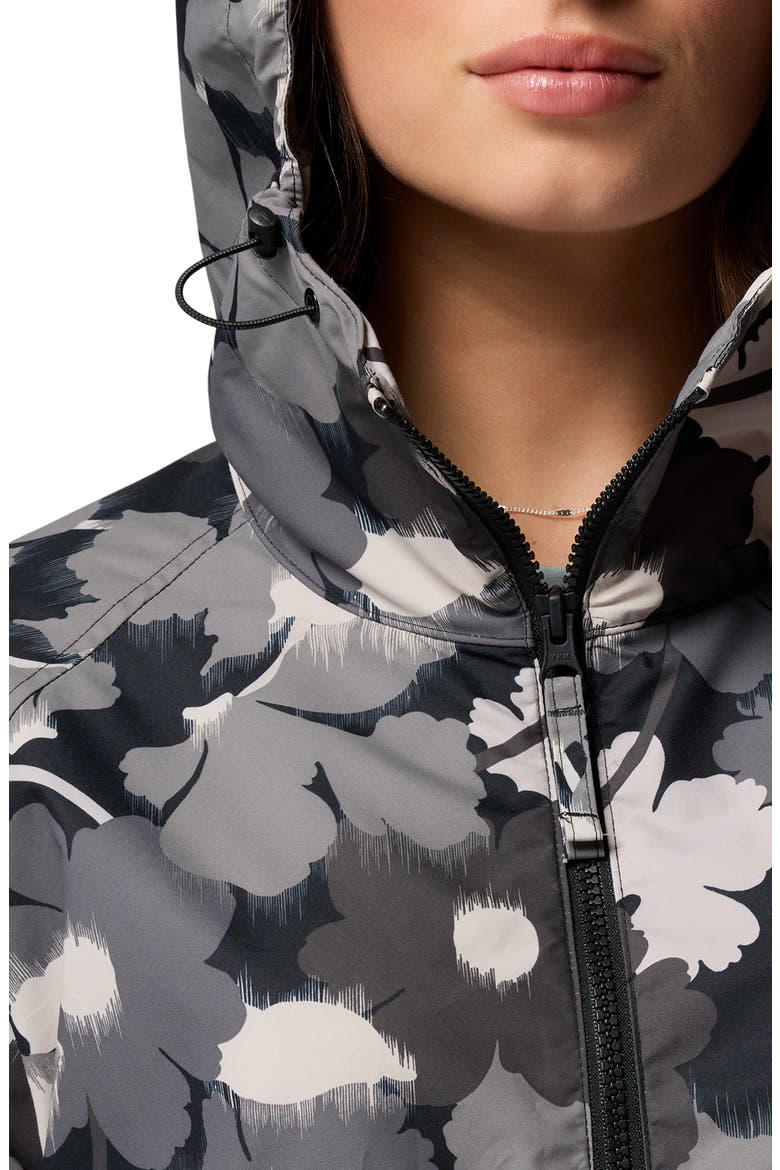 Spire Valley Print Water Repellent Windbreaker, Alternate, color, BLACK IKATBLOOM PRINT/ BLACK