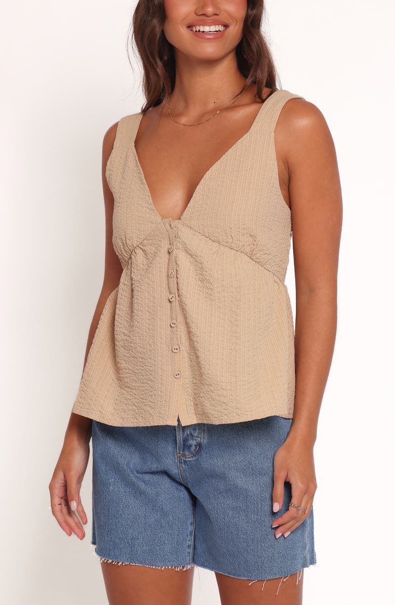 Petal & Pup Denni Sleeveless Top, Main, color, Butter Yellow