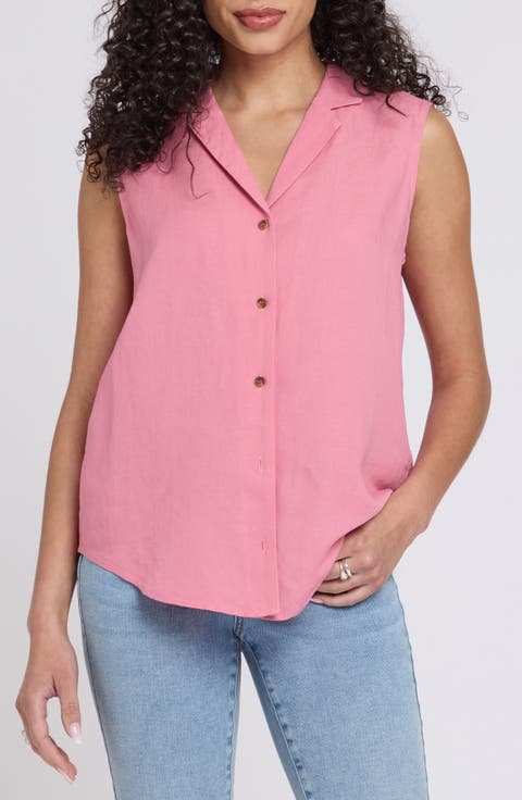Gabrielle Sleeveless Camp Shirt