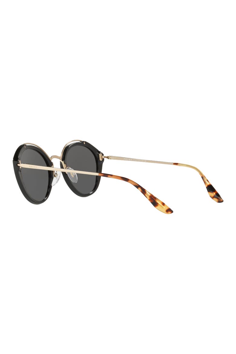53mm Round Sunglasses, Alternate, color, GOLD/ BLACK