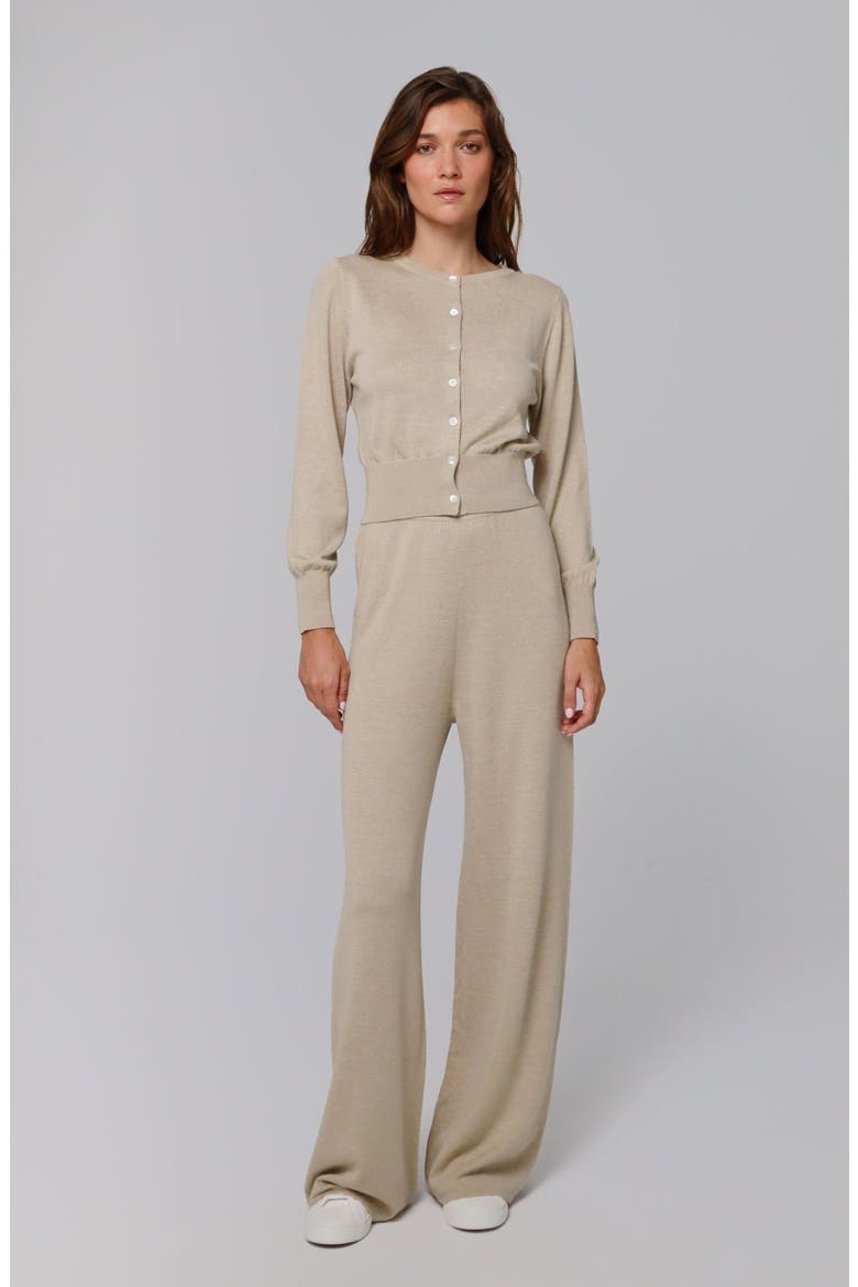 Nilo Knitted Pull-on Pants, Main, color, beige