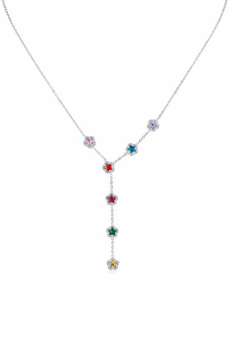 Cubic Zirconia Clover Y-Necklace