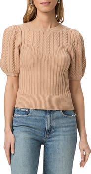 PAIGE Aeris Rib Cable Stitch Top