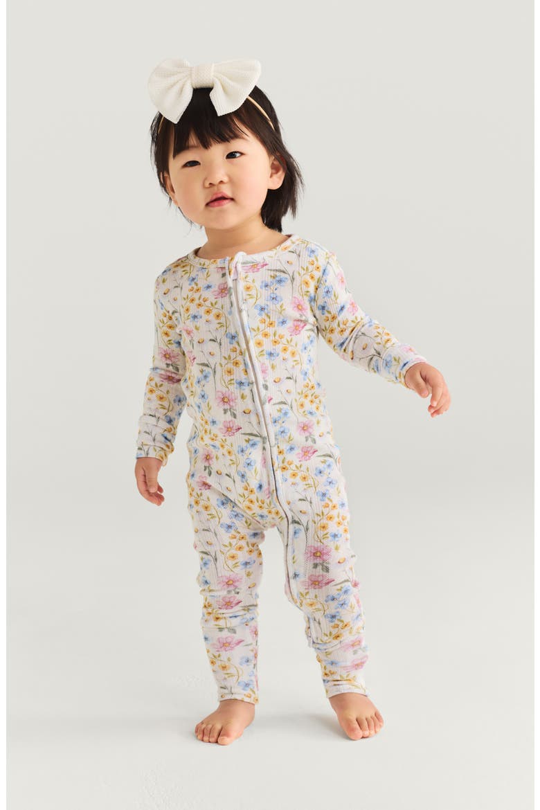 Kids' Pointelle Convertible One-Piece Pajamas, Alternate, color, BEIGE