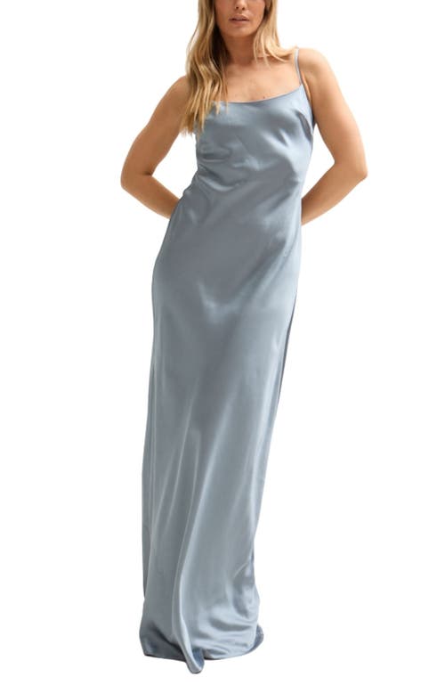 Lily And Lionel Roxy Spaghetti Strap Maxi Dress In Blue