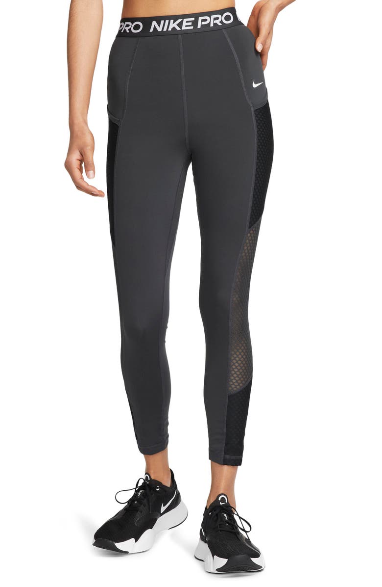 Nike Dri-FIT Pro High Waist Pocket 7/8 Leggings, Main, color, 